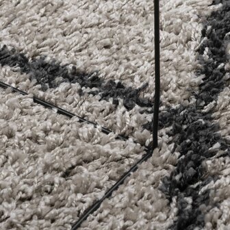 Vloerkleed PAMPLONA shaggy hoogpolig &Oslash; 80 cm beige antraciet 8721012229983 8
