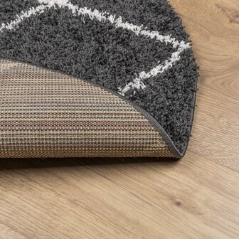 Vloerkleed PAMPLONA shaggy hoogpolig &Oslash; 120 cm zwart en cr&egrave;me 8721012230224 5