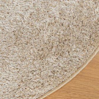 Vloerkleed ISTAN hoogpolig glanzend &Oslash; 80 cm beige 8721012232587 4