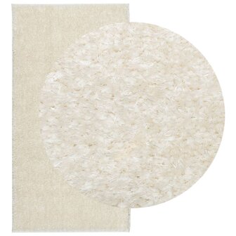 Vloerkleed ISTAN hoogpolig glanzend 80x150 cm cr&egrave;mekleurig 8721012232631 3