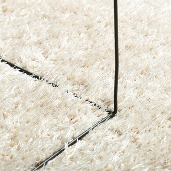 Vloerkleed ISTAN hoogpolig glanzend &Oslash; 80 cm cr&egrave;mekleurig 8721012232709 8