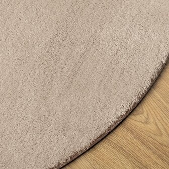 Vloerkleed HUARTE laagpolig zacht wasbaar &Oslash; 100 cm zandkleurig 8721012226678 4