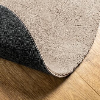 Vloerkleed HUARTE laagpolig zacht wasbaar &Oslash; 100 cm zandkleurig 8721012226678 5