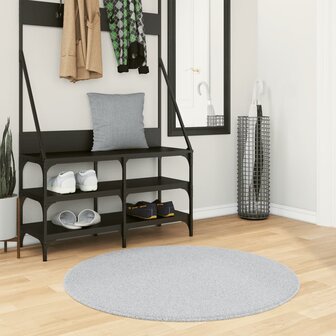 Vloerkleed HUARTE laagpolig zacht wasbaar &Oslash; 100 cm grijs 8721012226869 1