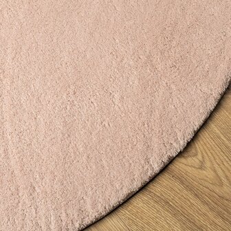 Vloerkleed HUARTE laagpolig zacht wasbaar &Oslash; 80 cm roze 8721012227613 4
