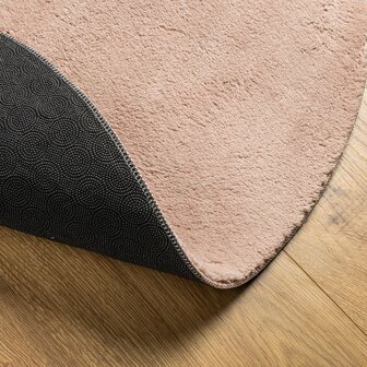 Vloerkleed HUARTE laagpolig zacht wasbaar &Oslash; 80 cm roze 8721012227613 5