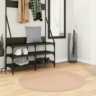 Vloerkleed HUARTE laagpolig zacht wasbaar &Oslash; 100 cm roze 8721012227620 1