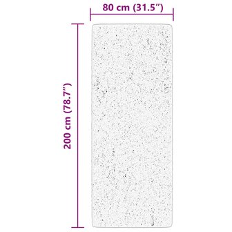 Vloerkleed HUARTE laagpolig zacht wasbaar 80x200 cm rood 8721012227682 10