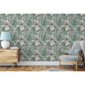 DUTCH WALLCOVERINGS Behang Eden grijs en lichtgroen 3294270378090 4