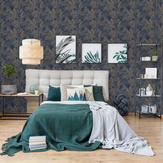 DUTCH WALLCOVERINGS Behang Joelle zilverkleurig en blauw 5411012468583 6