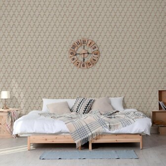 DUTCH WALLCOVERINGS Behang Geometric goudkleurig en groen 8809660036648 1