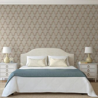 DUTCH WALLCOVERINGS Behang Geometric goudkleurig en groen 8809660036648 4