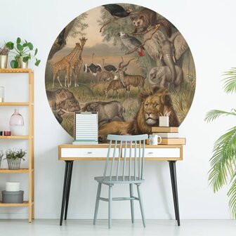 WallArt Behangcirkel Animals of Africa 142,5 cm 8719992629251 1