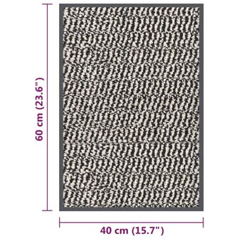 Deurmat getuft 40x60 cm lichtbruin 8720286333426 5