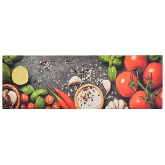 Keukenmat wasbaar groenteprint 60x180 cm fluweel 8720845917593 2