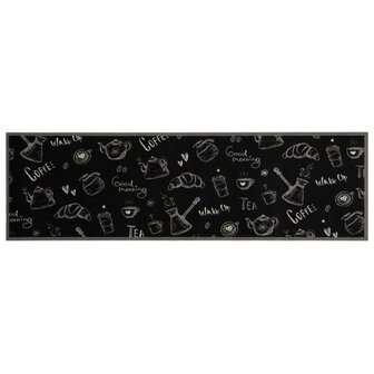 Keukenmat wasbaar ochtendprint 45x150 cm fluweel zwart 8721012918603 2