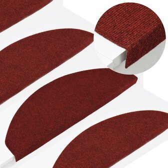 Trapmatten zelfklevend 15 st 65x22,5x3,5 cm rood 8720286699829 1