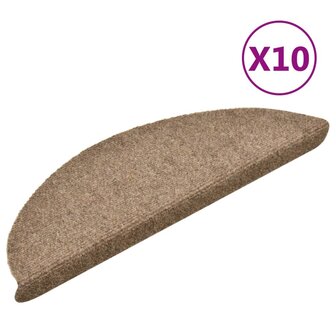 Trapmatten zelfklevend 10 st 56x17x3 cm naaldvilt cr&egrave;mekleurig 8720286327999 2