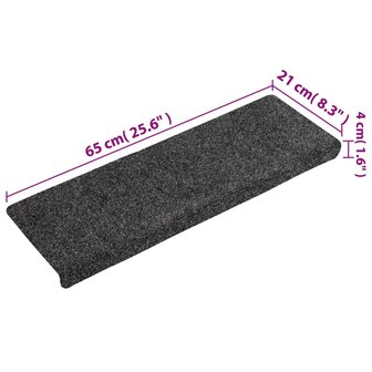 Trapmatten 5 st 65x21x4 cm naaldvilt grijs 8720286328309 7