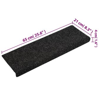 Trapmatten 5 st 65x21x4 cm naaldvilt zwart 8720286328323 7