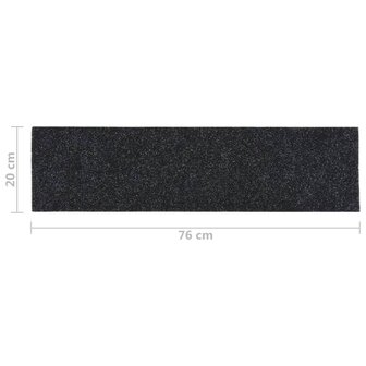 15 st Trapmatten zelfklevend rechthoekig 76x20 cm zwart 8720286512586 7