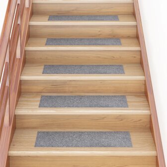 15 st Trapmatten zelfklevend rechthoekig 76x20 cm lichtgrijs 8720286512593 1