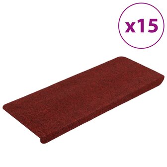 Trapmatten zelfklevend 15 st 65x24,5x3,5 cm rood 8720287018438 2