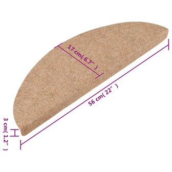 Trapmatten zelfklevend 10 st 56x17x3 cm beige 8720845890957 8
