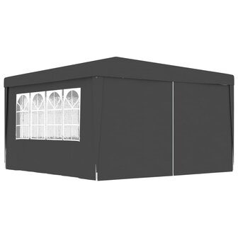 Partytent met zijwanden professioneel 90 g/m&sup2; 4x4 m antraciet 8719883767789 1
