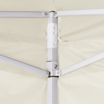 Partytent met 2 zijwanden inklapbaar 2x2 m staal cr&egrave;me 8719883800332 3