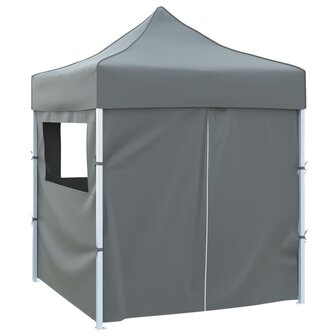 Partytent met 4 zijwanden inklapbaar 2x2 m staal antraciet 8719883800370 3
