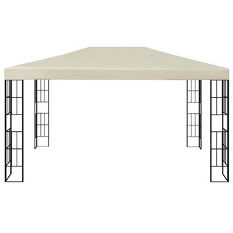 Prieel met LED-lichtslinger 3x4 m cr&egrave;mekleurig 8720286365854 5