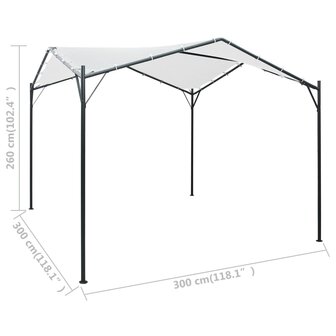 Prieel 180 g/m&sup2; 3x3x2,6 m wit 8720286106556 7