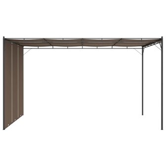 Tuinprieel met zijgordijn 4x3x2,25 m taupe 8720286106839 4