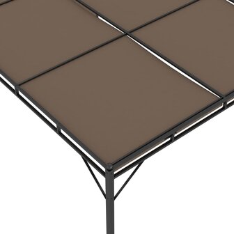 Tuinprieel met zijgordijn 4x3x2,25 m taupe 8720286106839 8