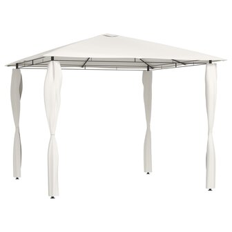 Prieel met paalhoezen 160 g/m&sup2; 3x3x2,6 m cr&egrave;mekleurig 8720286184400 1