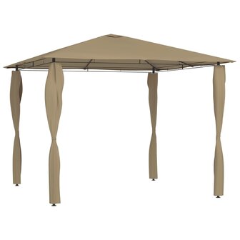 Prieel met paalhoezen 160 g/m&sup2; 3x3x2,6 m taupe 8720286184417 1