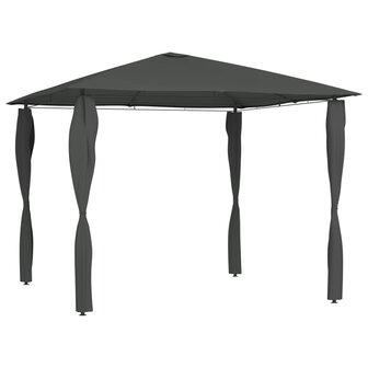 Prieel met paalhoezen 160 g/m&sup2; 3x3x2,6 m antracietkleurig 8720286184424 1