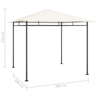 Prieel 180 g/m&sup2; 3x3x2,7 m cr&egrave;mekleurig 8720286153321 4