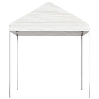 Prieel met dak 4,46x2,28x2,69 m polyetheen wit 8720845751616 3