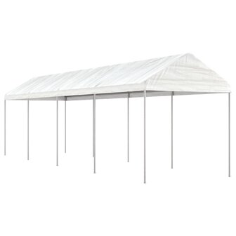 Prieel met dak 8,92x2,28x2,69 m polyetheen wit 8720845751630 1