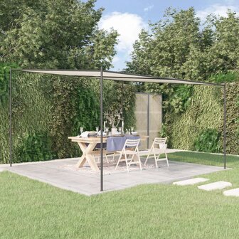 Prieel 4x4 m 180 g/m&sup2; stof en staal wit 8720845729035 1