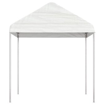 Prieel met dak 2,28x2,23x2,69 m polyetheen wit 8720845734664 2