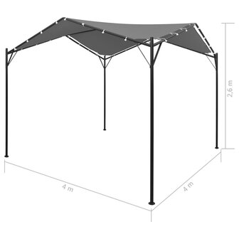Prieel 4x4 m antraciet 8718475704799 8