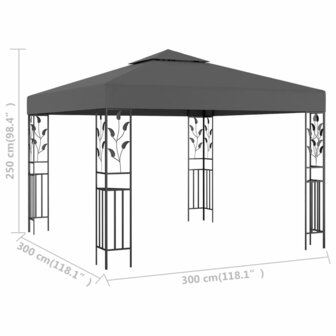 Prieel 3x3 m antraciet 8719883770703 5