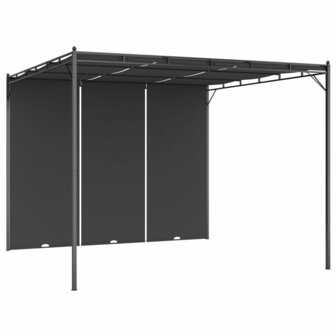 Tuinprieel met zijgordijn 3x3x2,25 m antraciet 8719883771199 1