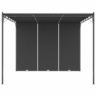 Tuinprieel met zijgordijn 3x3x2,25 m antraciet 8719883771199 2