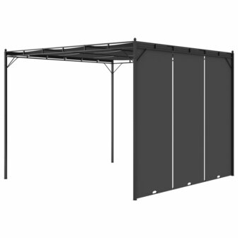 Tuinprieel met zijgordijn 3x3x2,25 m antraciet 8719883771199 4