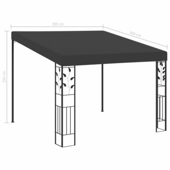 Wandprieel 3x3x2,5 m antraciet 8719883771243 6