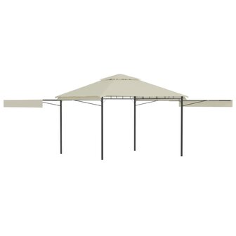 Prieel met uitschuifbare daken 180 g/m&sup2; 3x3x2,75 m cr&egrave;me 8719883771274 1
